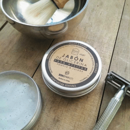 Jabón de Afeitar natural simple habito jojoba y pomelo