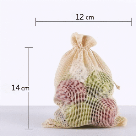 Bolsa Malla de Algodón Reutilizable - (14x12)cm