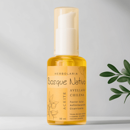 Aceite de Avellana Chilena Herbolaria Bosque Nativo 30ml