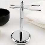 Soporte de Metal Inoxidable para Afeitadora e Hisopo