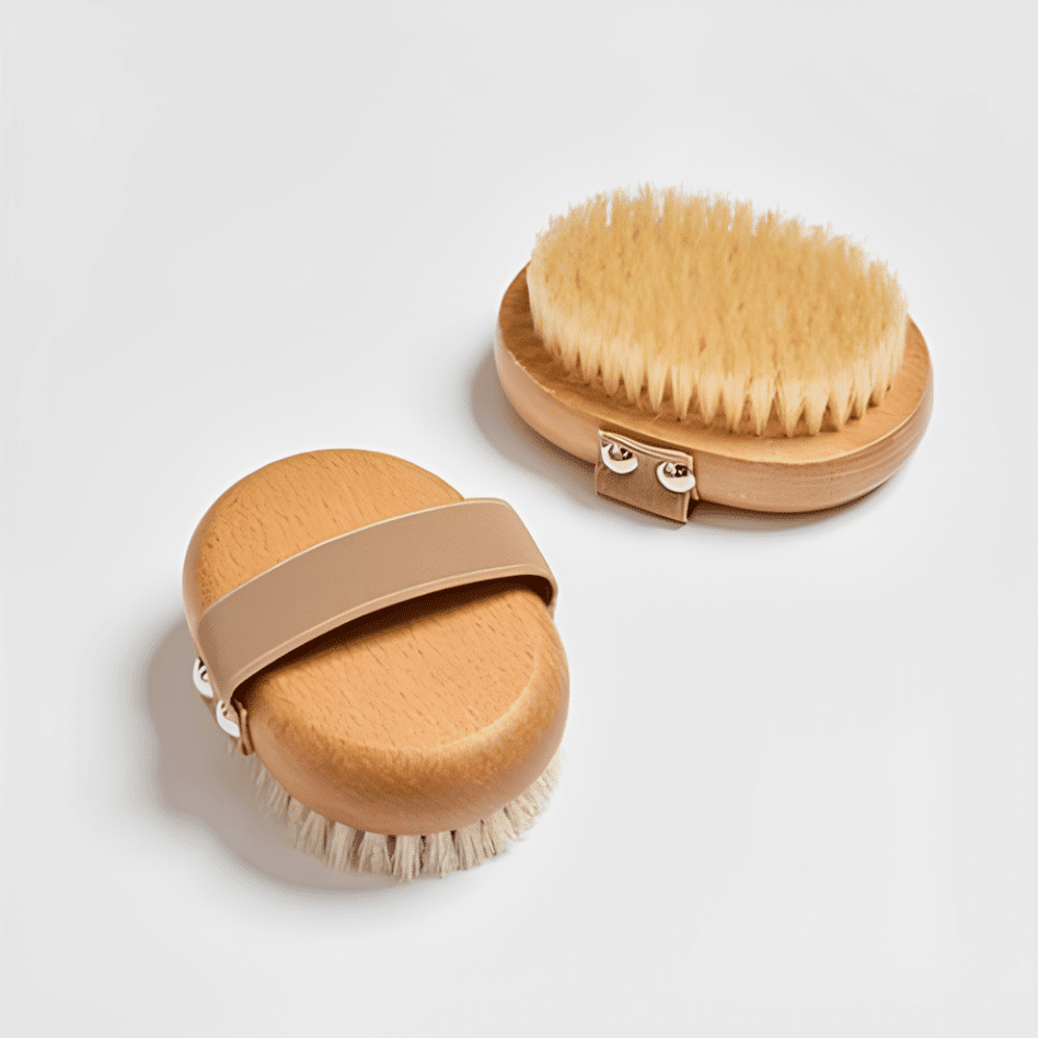 Cepillo Corporal Exfoliación en Seco Ovalado Premium cepillado en seco natural