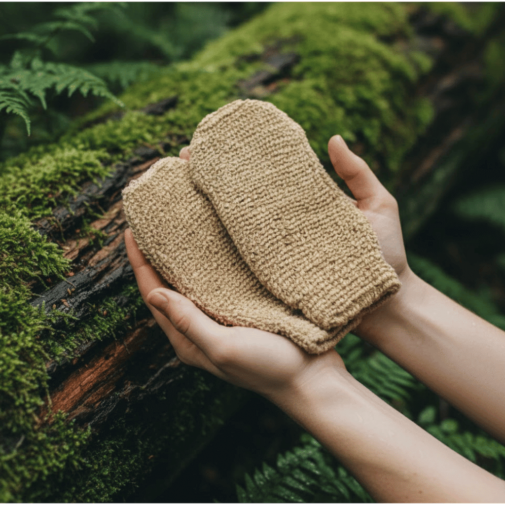 guante ducha cáñamo