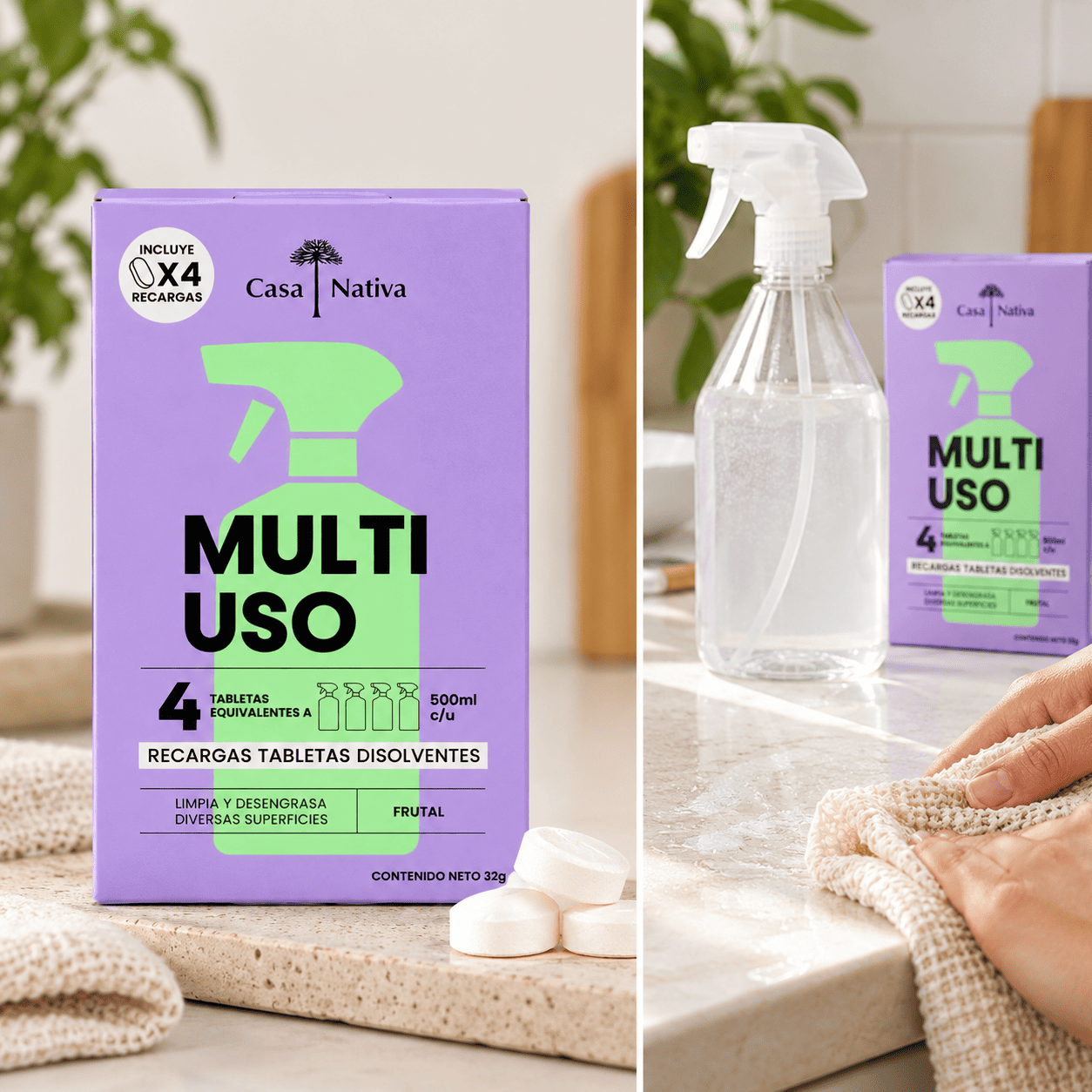 Limpiador multi uso casa nativa