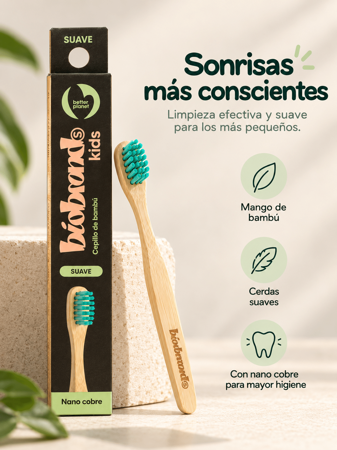 Cepillo dental biobrands niño