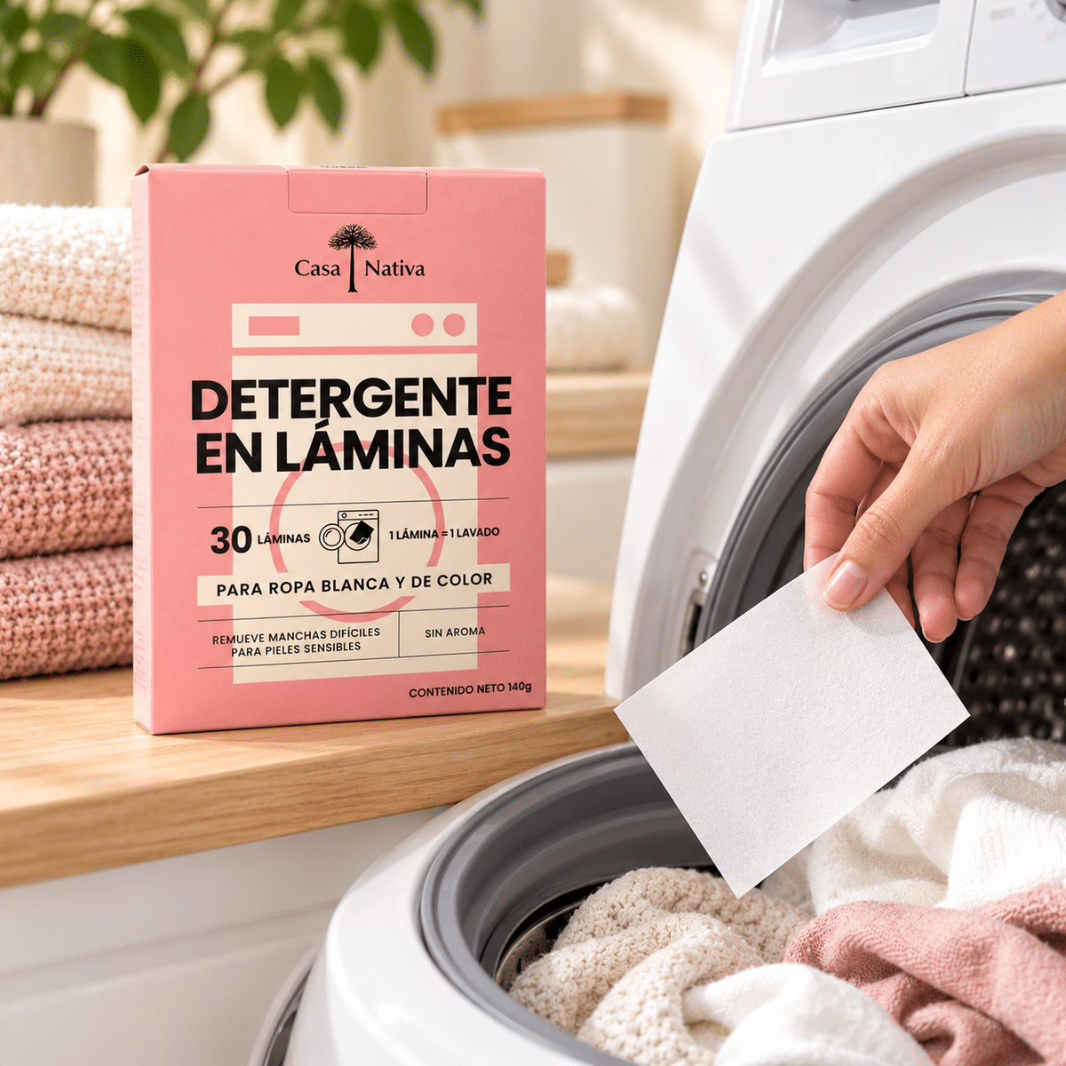 Detergente en láminas